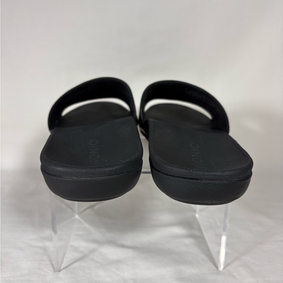 Vionic Val Black Leather Slide Sandals Women's Size 9.5 - Picture 6 of 8
